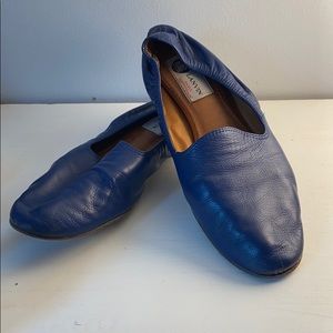 Lanvin Blue Leather Loafers